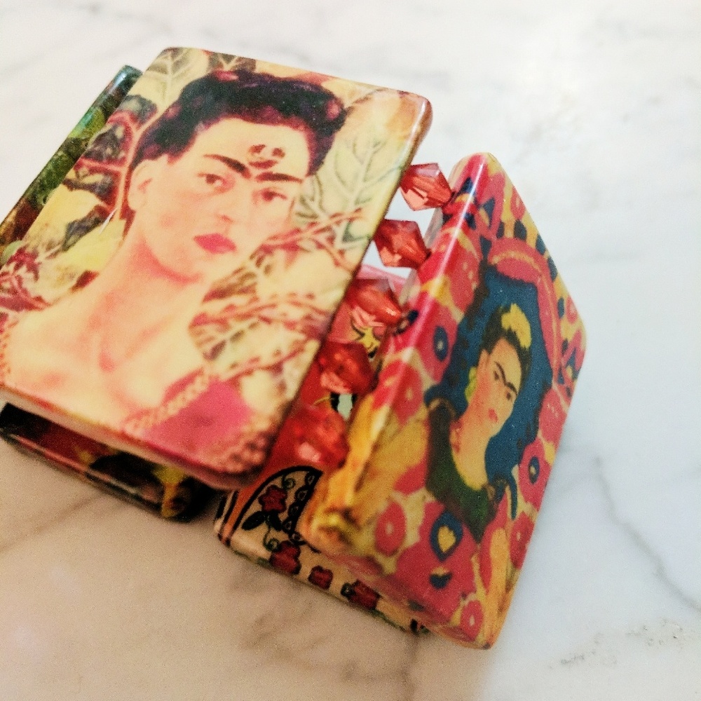 Frida Kahlo Paper Mache Bracelet